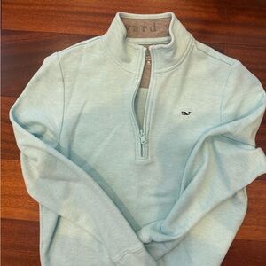 Vineyard Vines Boy’s Sky Blue Zip-Up Sweater